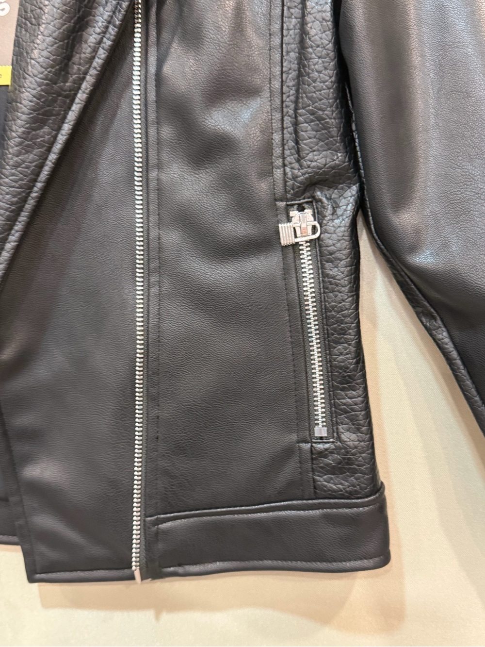 NWT Art Class Girls Size L (10-12) Black Faux Leather Biker Moto Jacket - Picture 4 of 12
